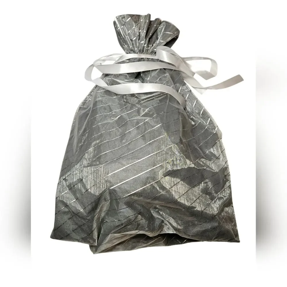 Silver Drawstring Bag Never Used